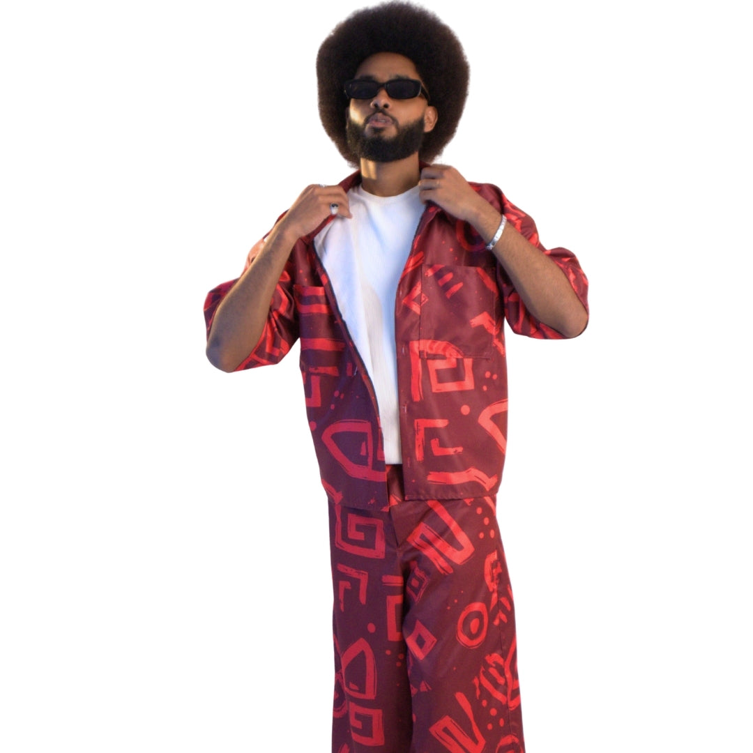 Harbosa Crimson Abstract Set