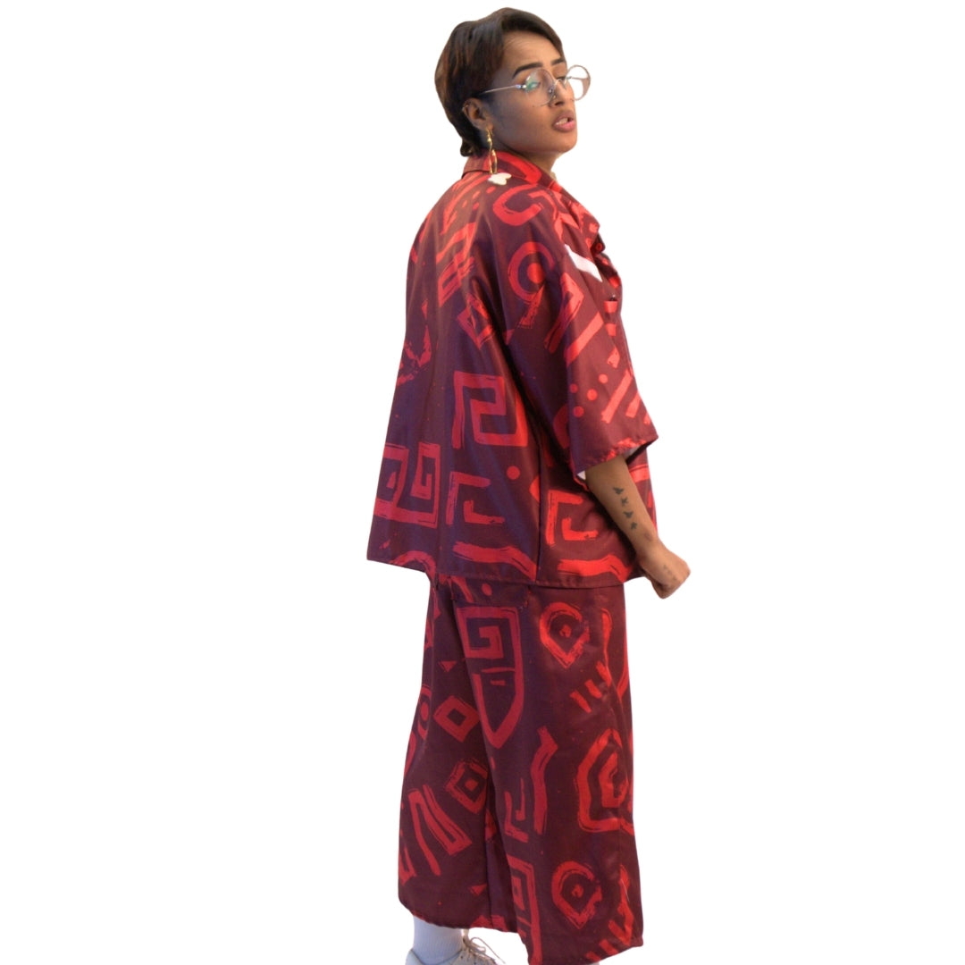 Harbosa Crimson Abstract Set