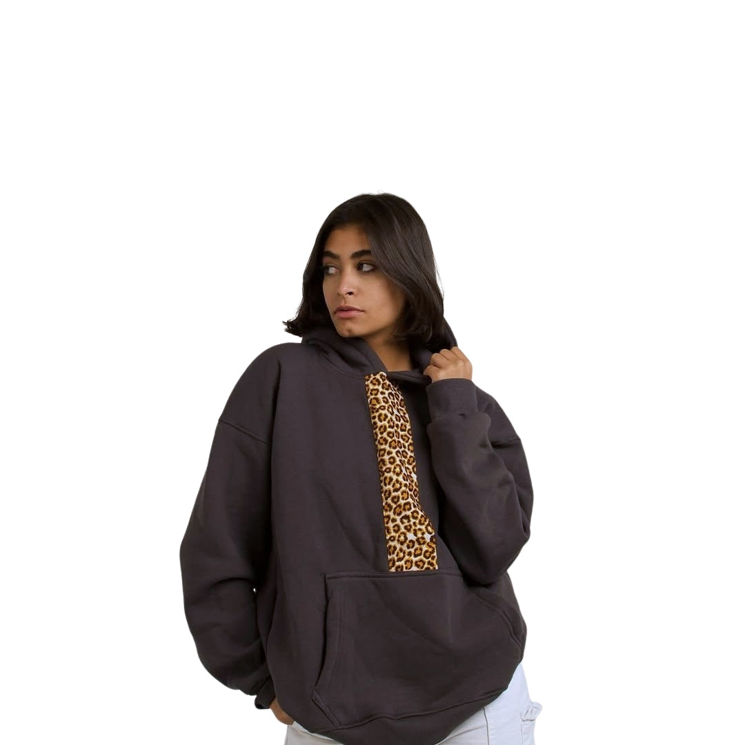 Harbosa Leopard Panel Hoodie