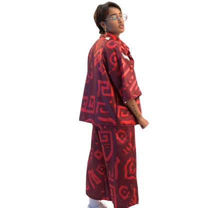 Harbosa Crimson Abstract Set