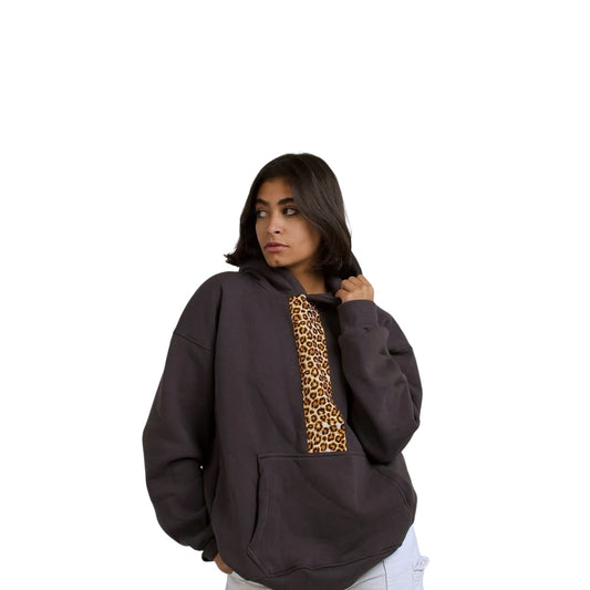 Harbosa Leopard Panel Hoodie