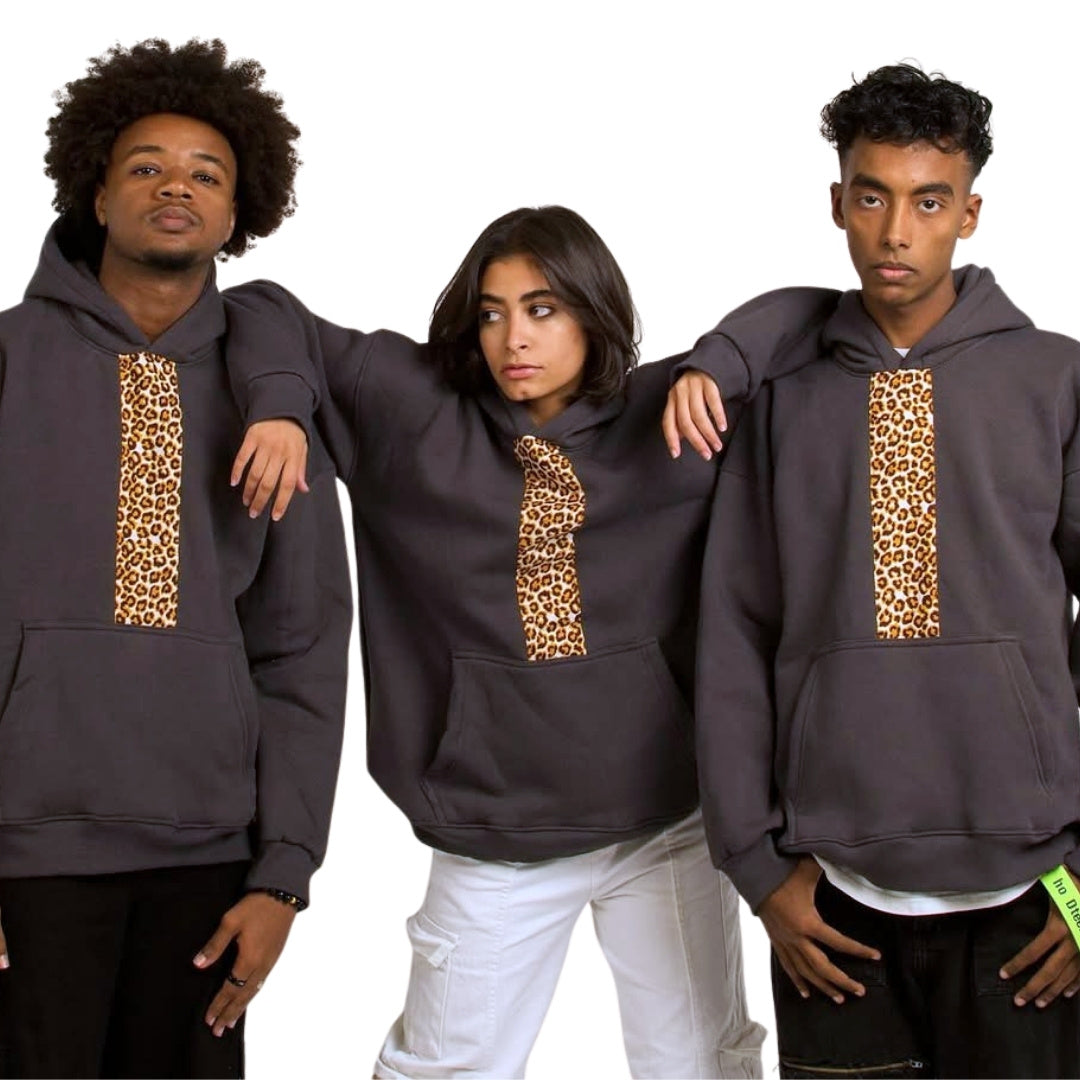 Harbosa Leopard Panel Hoodie